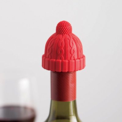 日本霜山 小紅帽造型矽膠密封酒瓶塞 3入