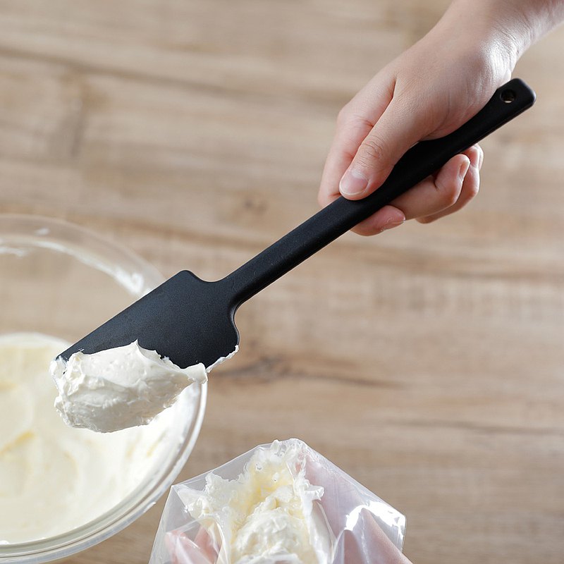 800x0-1 日本霜山 一體成形耐熱矽膠刮刀 (酷黑 / 陽光橙) 規格