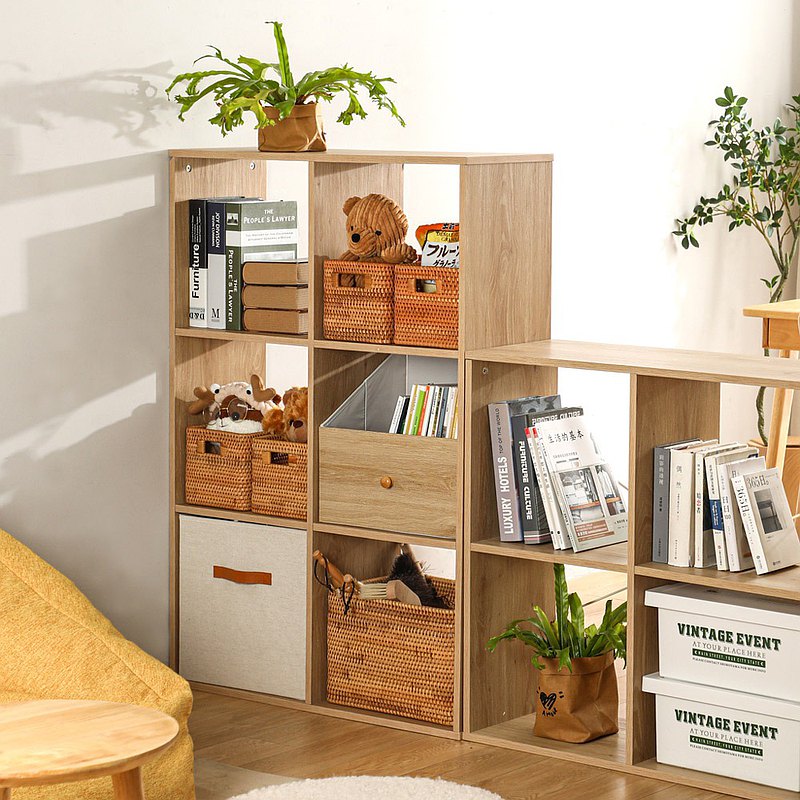 800x0-6格 日本霜山 DIY木質開放式置物收納架 (六格)