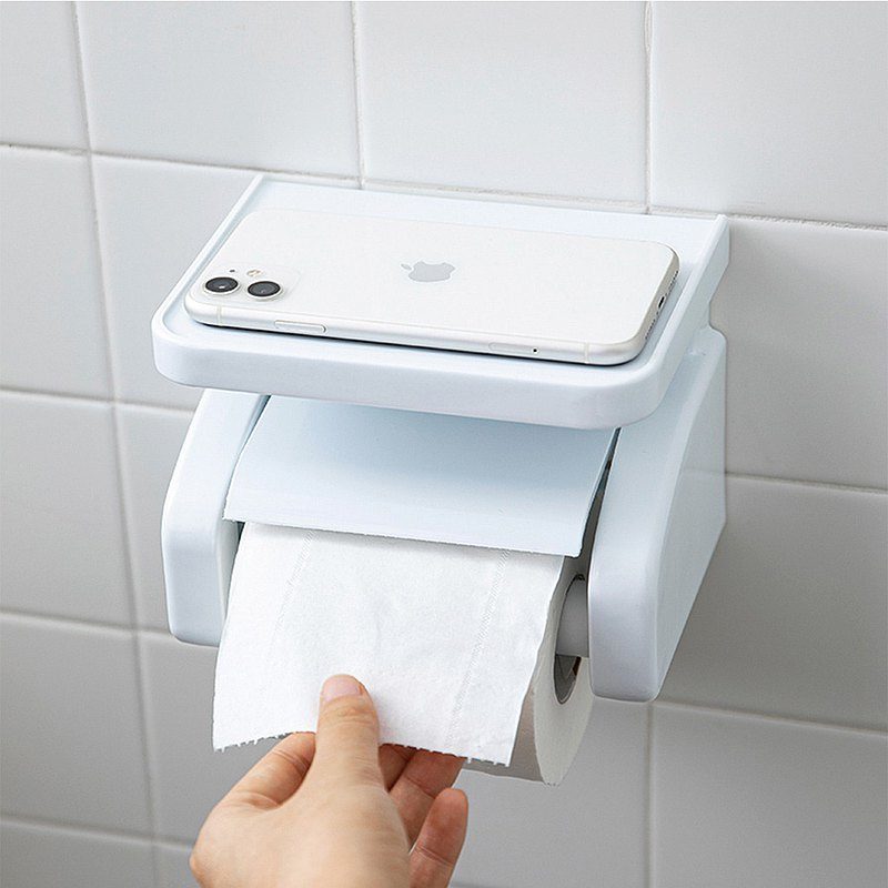 日本霜山 ABS無痕壁掛式衛浴用 捲筒衛生紙架