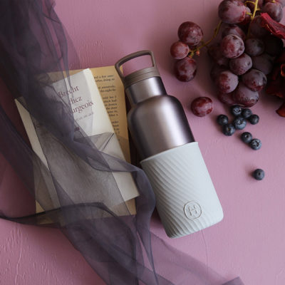 【年度新品】美國 HYDY 時尚保溫水瓶 星紫瓶 (水波紋-雲灰) 480ml