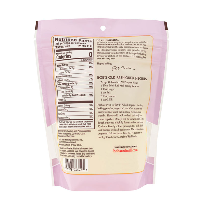 Bob_s無麩質無鋁泡打粉397g_1 美國 Bob’s 發粉/無鋁泡打粉 (無麩質) 397g