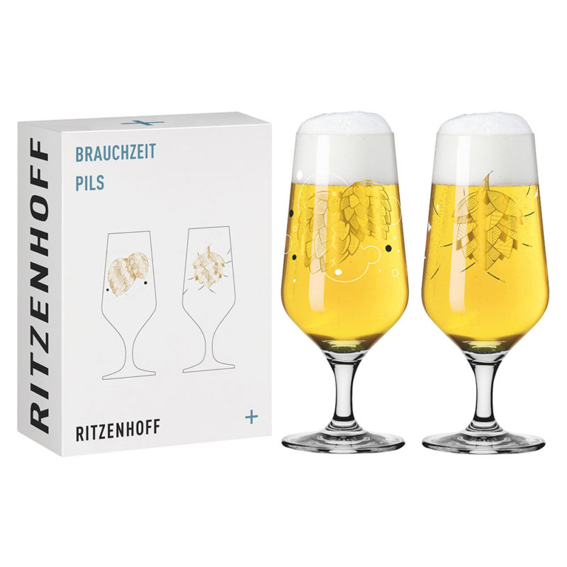 德國 RITZENHOFF 皮爾森啤酒對杯-啤酒花錐