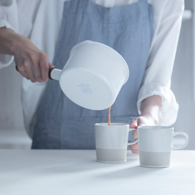 365methods_單柄琺瑯牛奶鍋_白5 日本 365methods 單柄琺瑯牛奶鍋 1.2L (2色) 14cm