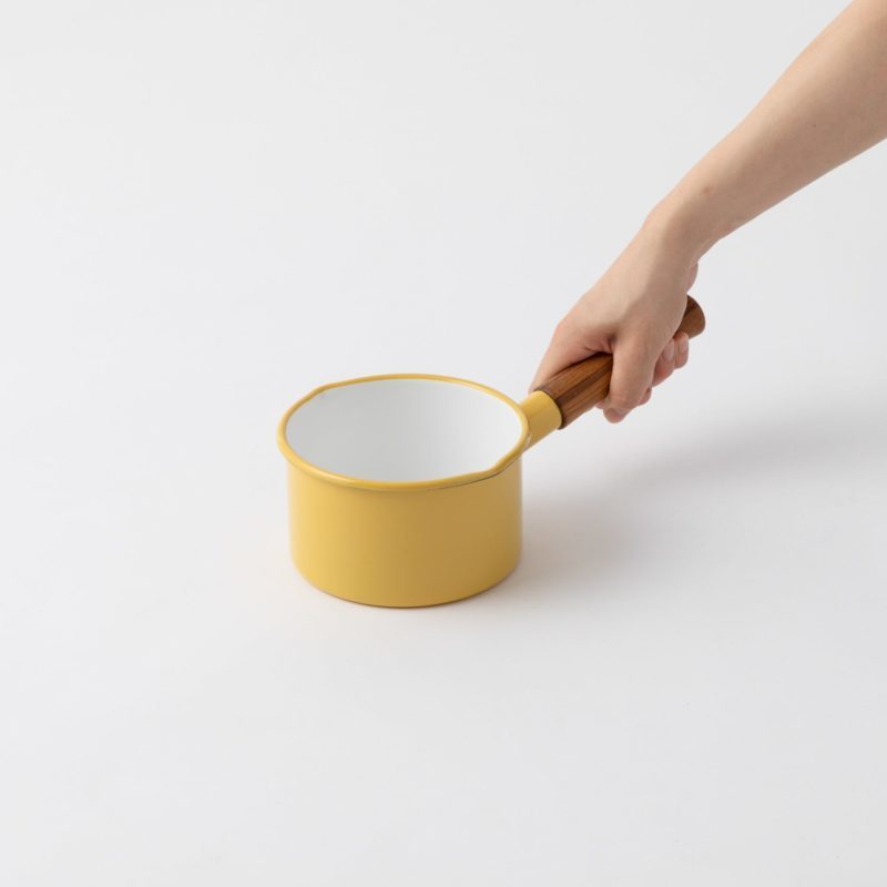 日本 365methods 單柄琺瑯牛奶鍋 1.2L (2色) 14cm