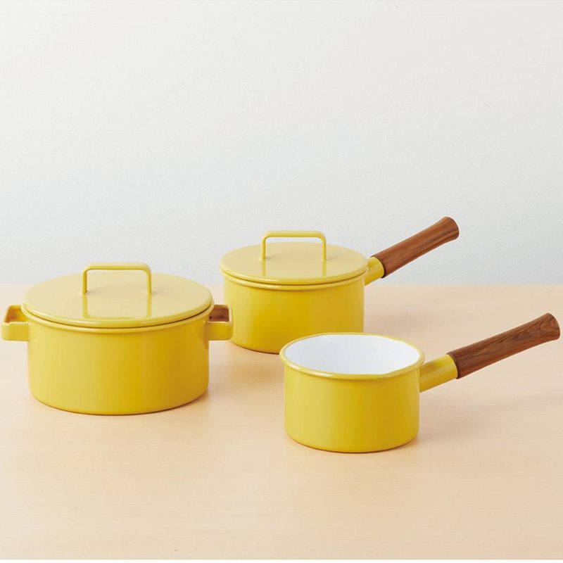 365methods_單柄琺瑯牛奶鍋_黃4 日本 365methods 單柄琺瑯牛奶鍋 1.2L (2色) 14cm