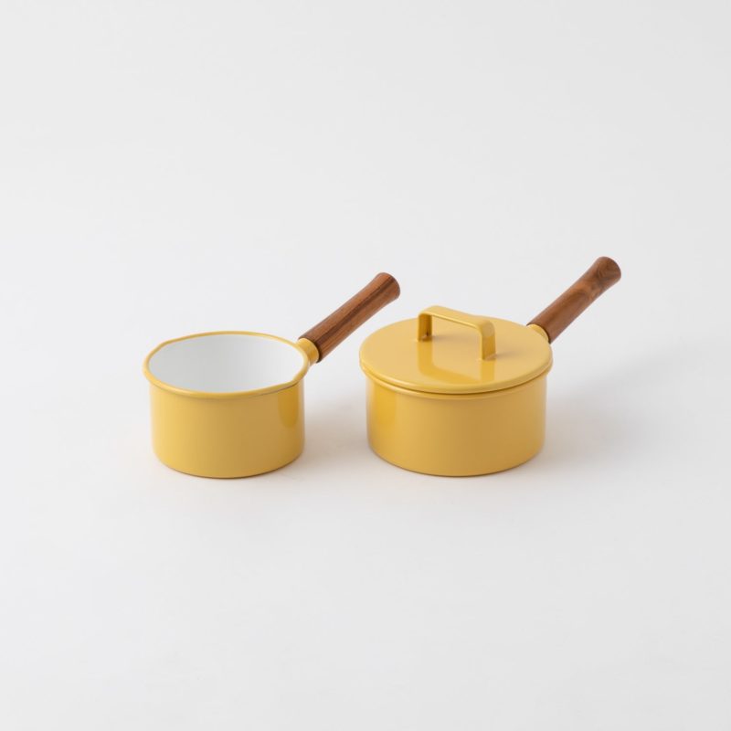 365methods_單柄附蓋琺瑯牛奶鍋_黃3 日本 365methods 單柄附蓋琺瑯牛奶鍋 1.7L (2色) 16cm