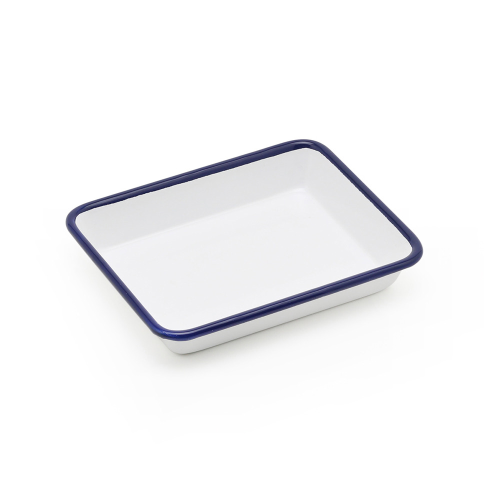 TsukiUsagi_長方形琺瑯調理盤300ml_AD 日本 月兔印 長方形琺瑯調理盤 300ml (2入組)