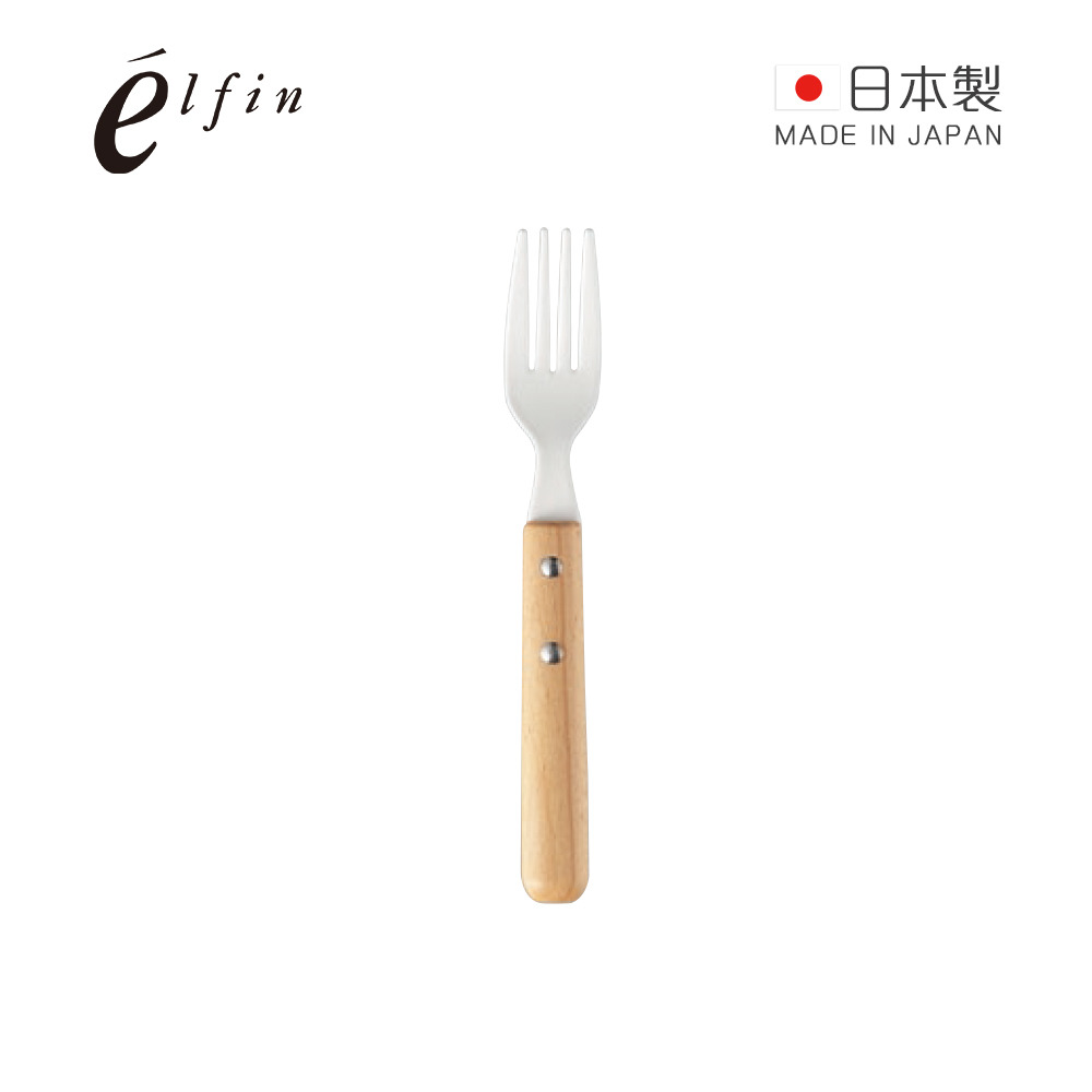 日本 elfin 高桑金屬 木柄琺瑯水果甜點叉 2入