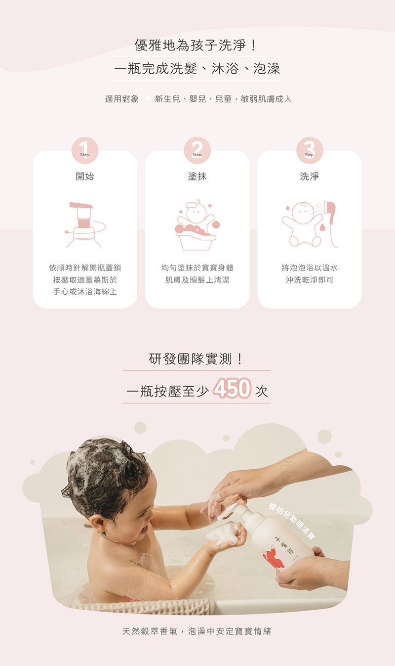 台灣 子有你 ISUNEED 寶寶泡泡浴 350ml