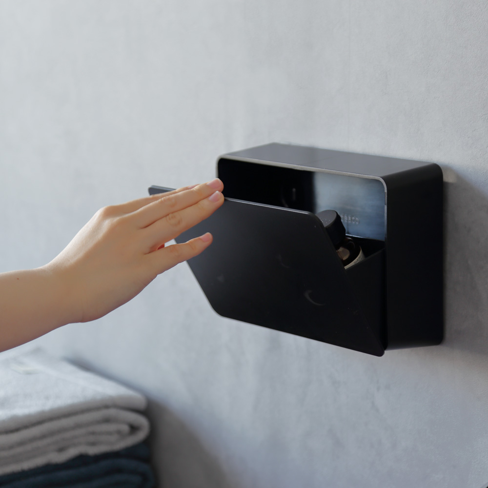 ideaco_壁掛式小物分隔收納盒_大_黑2 日本 ideaco ABS壁掛式小物分隔收納盒(加大型) (4色)