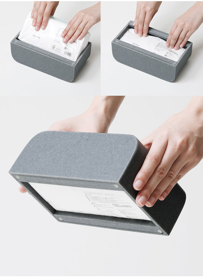 日本 ideaco 圓角磚砂岩面紙盒