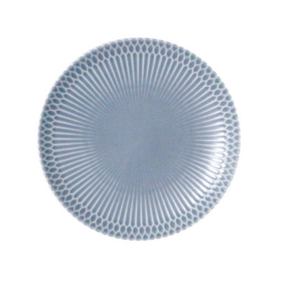 日本 小田陶器 漣漪系列 圓盤 20cm (藍灰)