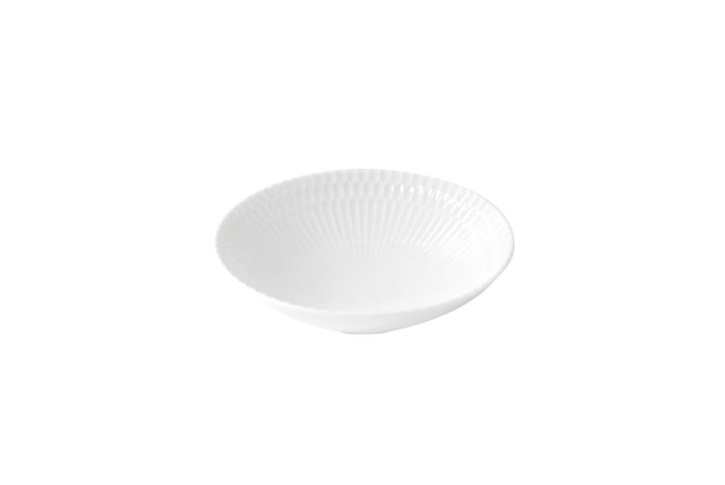 日本 小田陶器 漣漪系列 深圓盤 13cm (白)