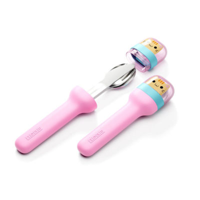美國 ZOKU 兒童隨行不鏽鋼餐具組 (淘氣貓)