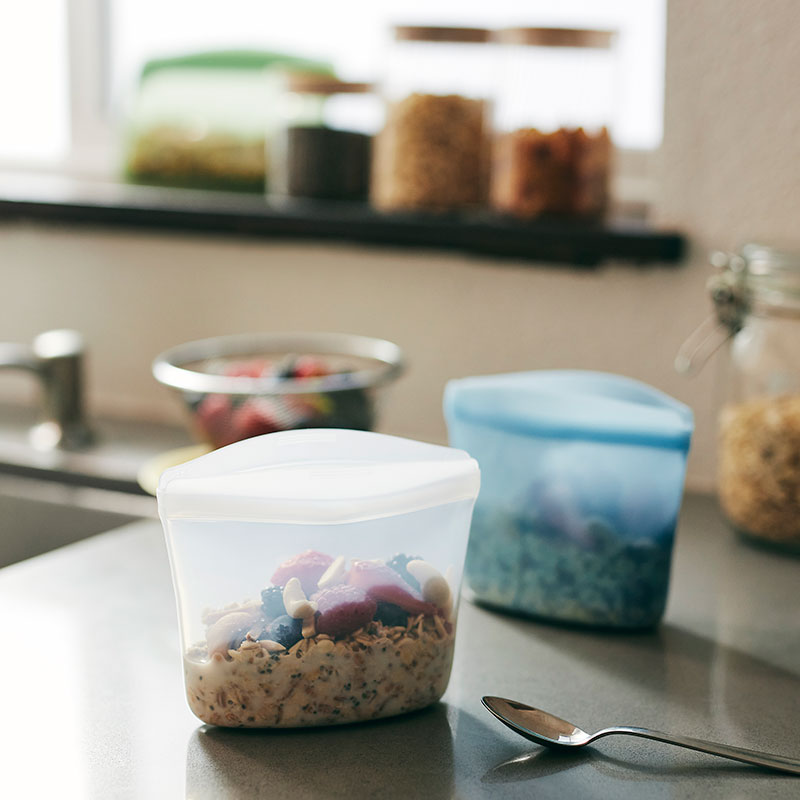 Bowl-1_Blue_LS_OvernightOats_2800 美國 Stasher 碗形矽膠密封袋 (L)