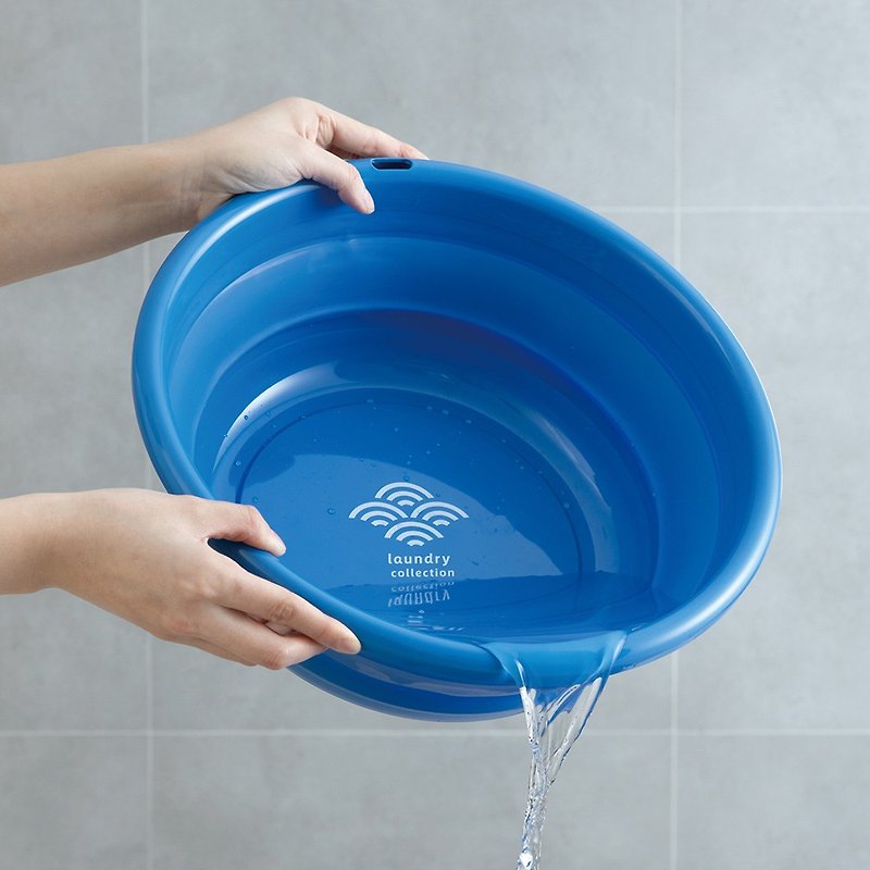 shimoyama_多用途圓形伸縮折疊式臉盆:水盆04 日本霜山 多用途圓形伸縮折疊式臉盆 / 水盆 9L