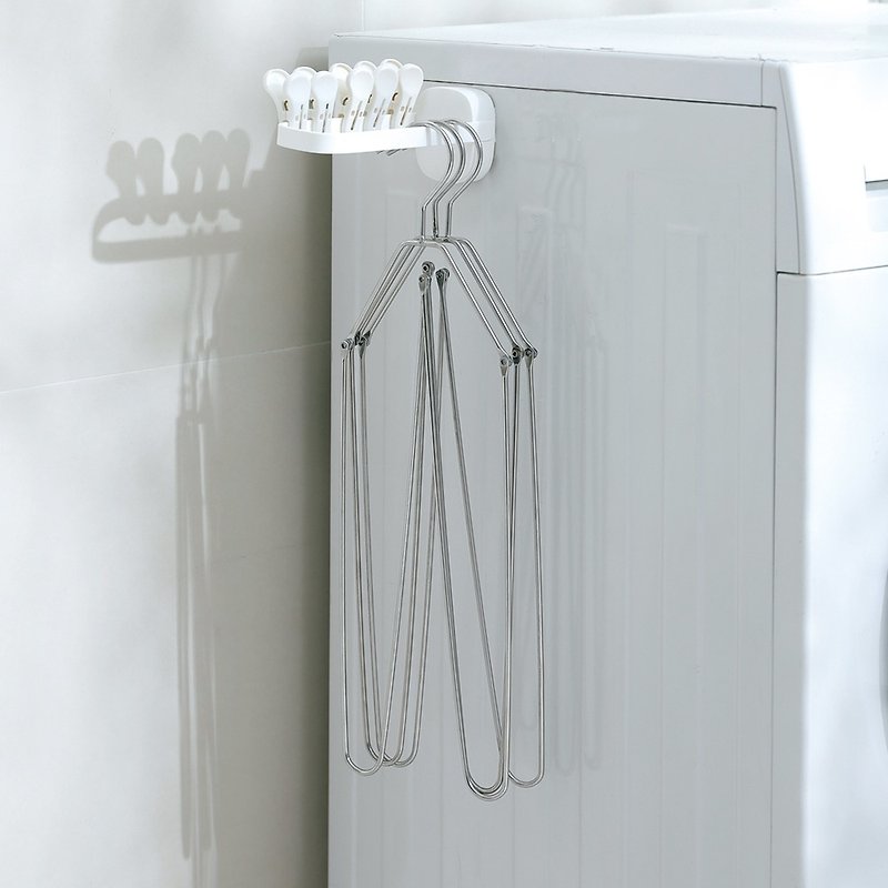 shimoyama_折疊式晾曬架04 日本霜山 304不鏽鋼折疊式衣物 / 浴巾晾曬架 3入