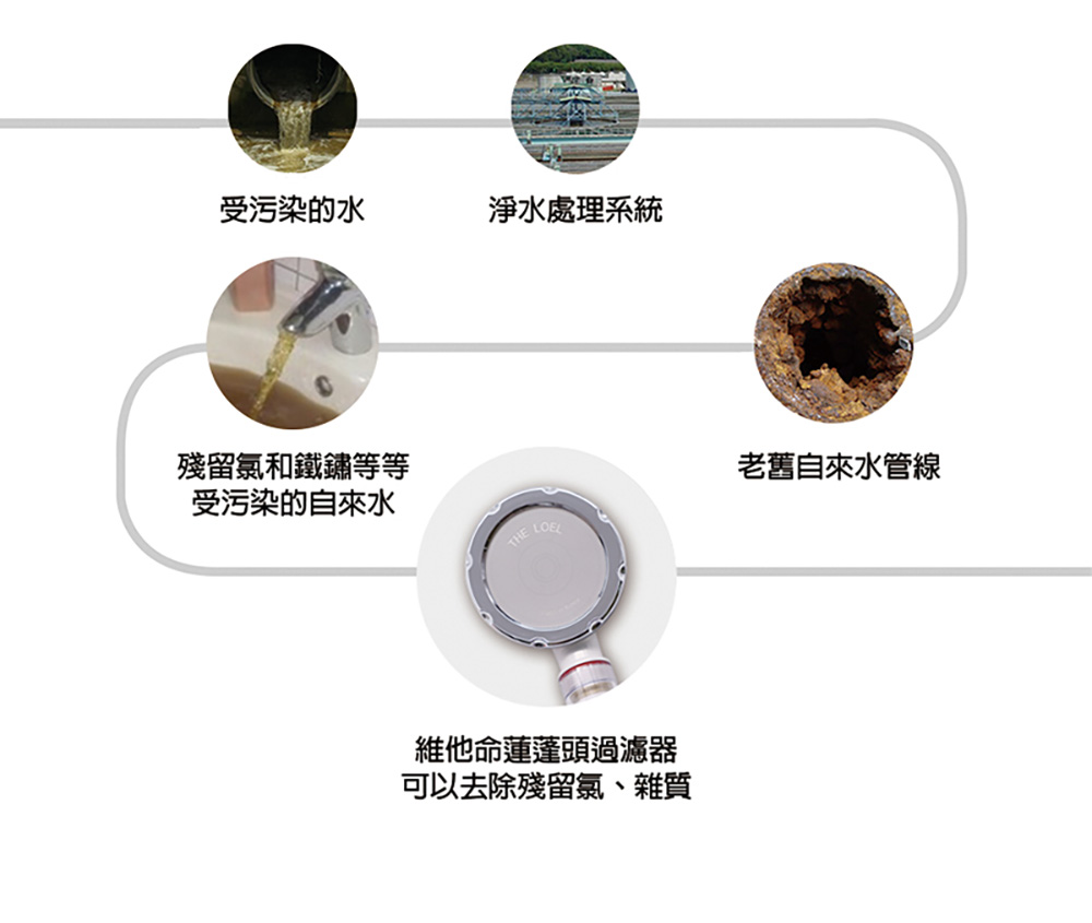 韓國製 THE LOEL 抗菌維他命C 蓮蓬頭濾水器 (6圈多洞升級版)