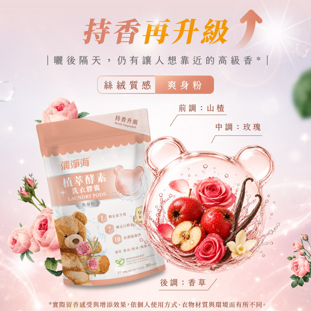 清淨海 純淨系列植萃酵素洗衣膠囊 2.0 爽身粉