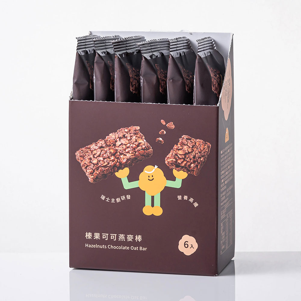 穀卡卡 燕麥棒 (榛果可可) 6入盒裝