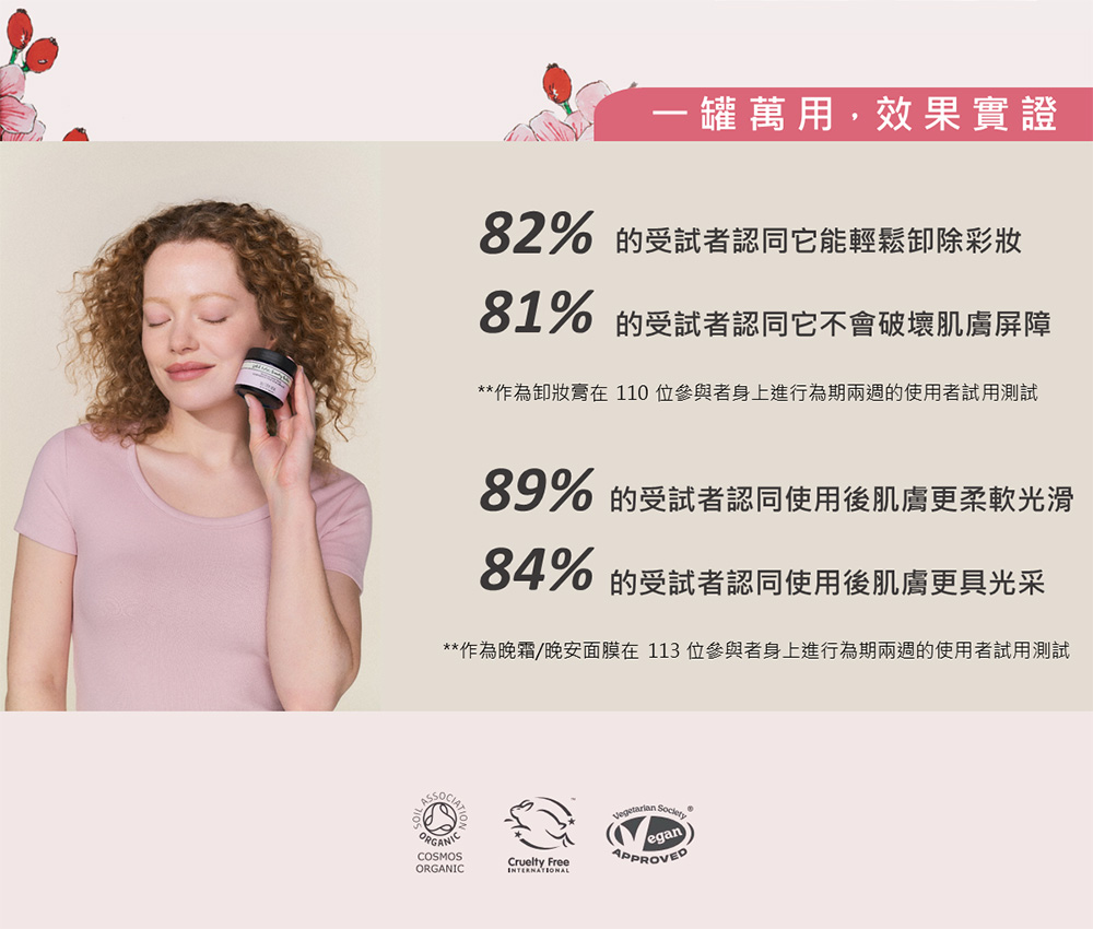 英國 NEAL'S YARD REMEDIES 野玫瑰亮采萬用霜 純素輕盈版 50g 特色