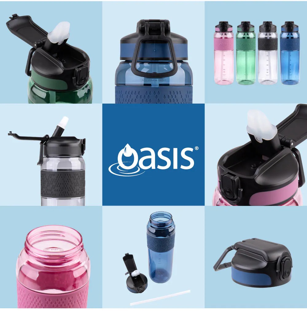 Oasis Tritan 彈蓋吸管運動水瓶 1000ml