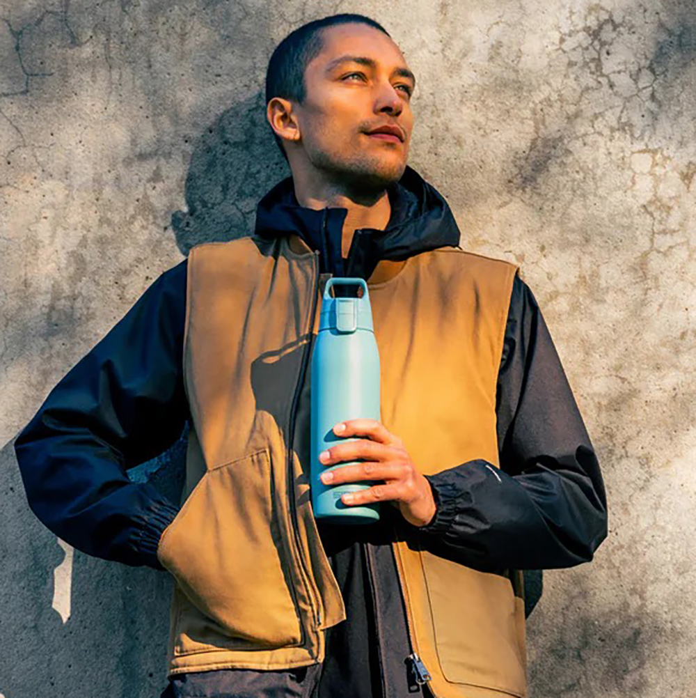 瑞士百年 SIGG Shield 超輕量彈蓋保溫瓶 1000ml (湖水藍)