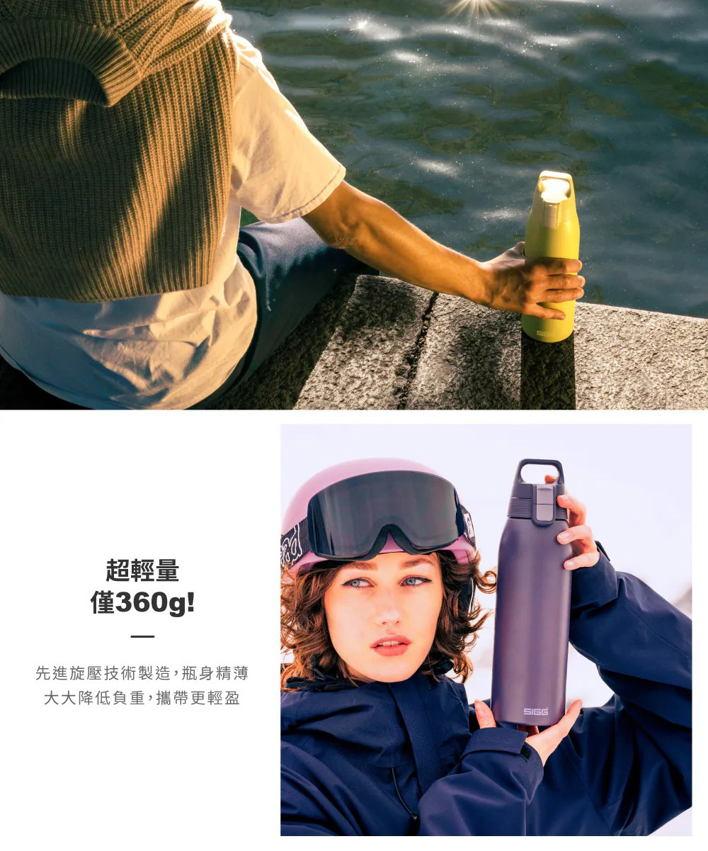 瑞士百年 SIGG Shield 超輕量彈蓋保溫瓶 1000ml 