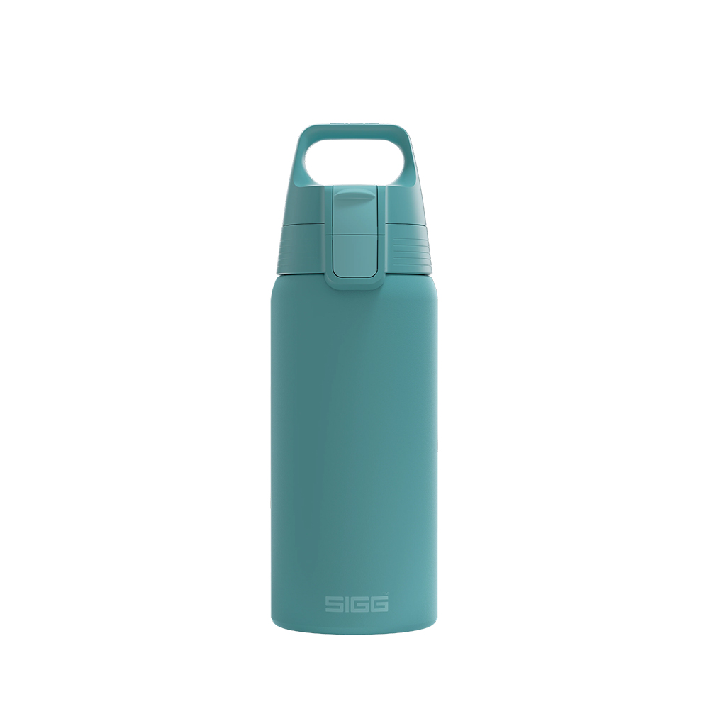 SIS501_AD 瑞士百年 SIGG Shield 超輕量彈蓋保溫瓶 500ml (湖水藍)