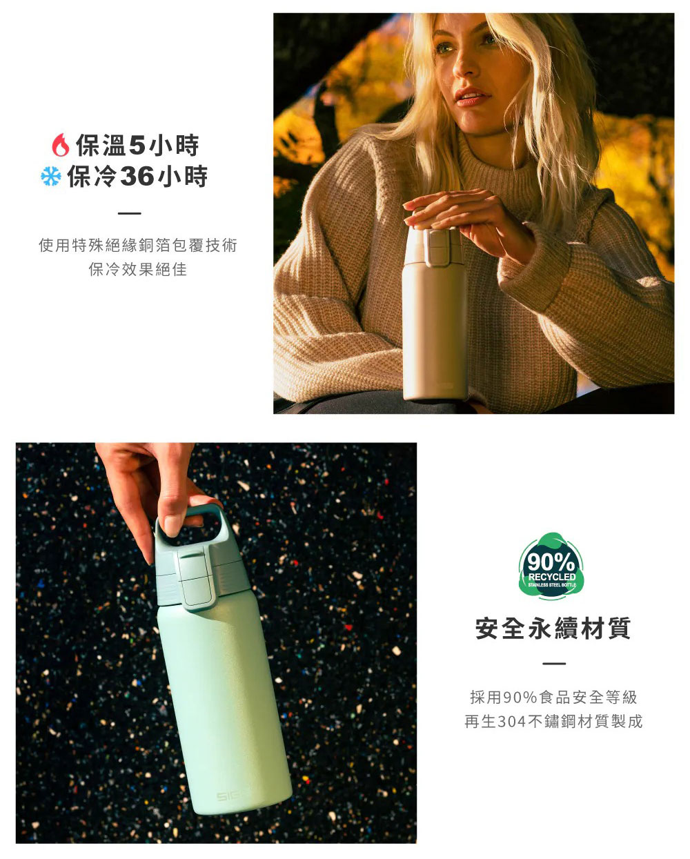 瑞士百年 SIGG Shield 超輕量彈蓋保溫瓶 500ml 