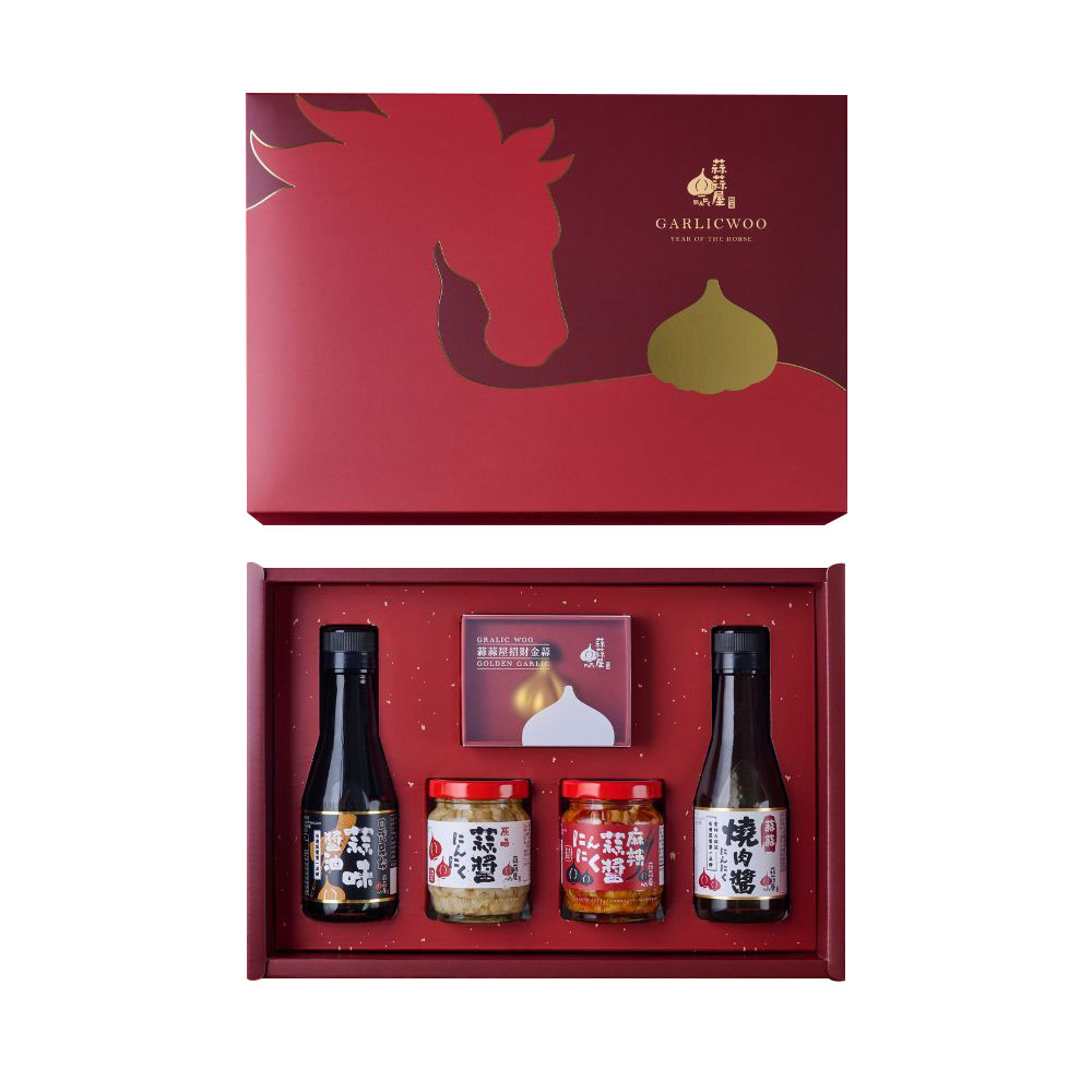 【台灣在地】蒜蒜屋 馬上招財金蒜禮盒 (含金蒜擺飾/附提袋)