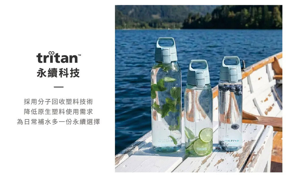 瑞士百年 SIGG 全彩 Tritan 彈蓋耐衝擊運動水瓶 750ml