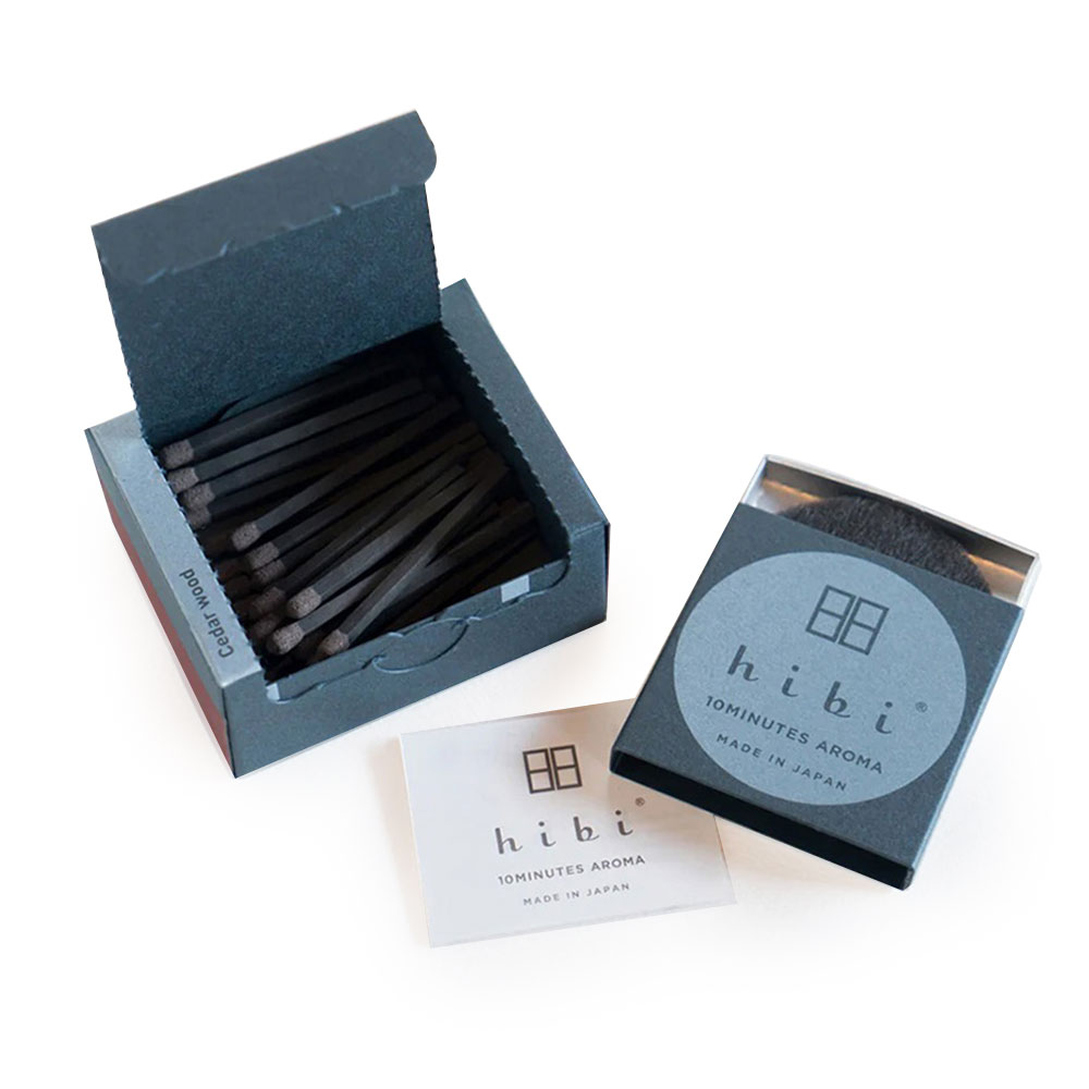 D001_L_AD 日本 hibi 薰香火柴 Deep系列 (30支入/盒) 雪松木 含專用燃燒墊