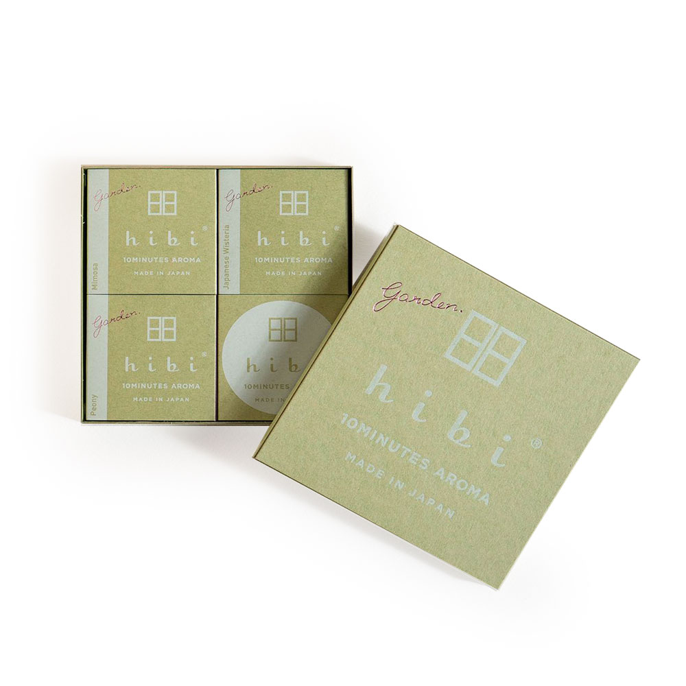 Garden_Gift_AD 日本 hibi 薰香火柴 花園系列 3入禮盒 (8支入/盒) 含專用燃燒墊