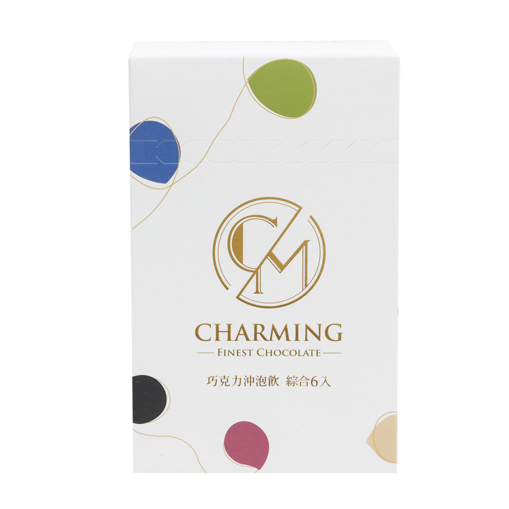 Charming 喬名巧克力 頂級迦納可可沖泡飲 6入嚐鮮小白盒