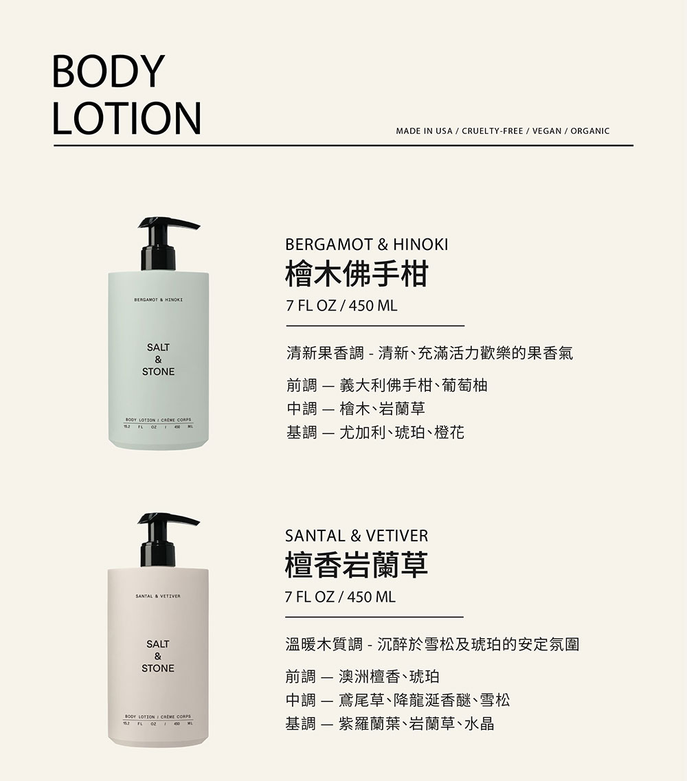 美國 SALT & STONE 維生素B3保濕身體乳