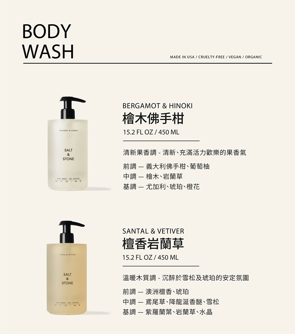 美國 SALT & STONE 玻尿酸保濕潔膚露 450ml