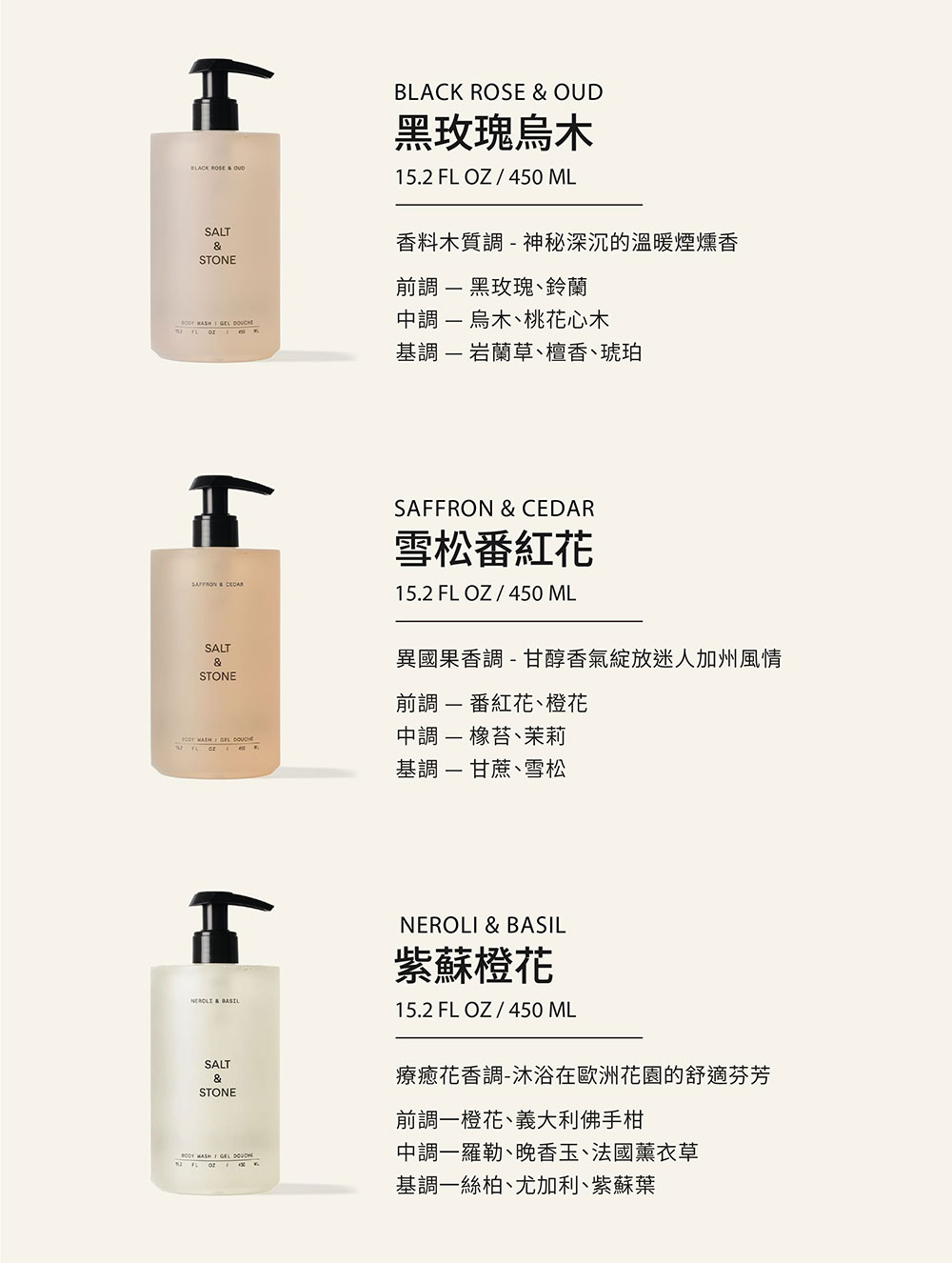 美國 SALT & STONE 玻尿酸保濕潔膚露 450ml