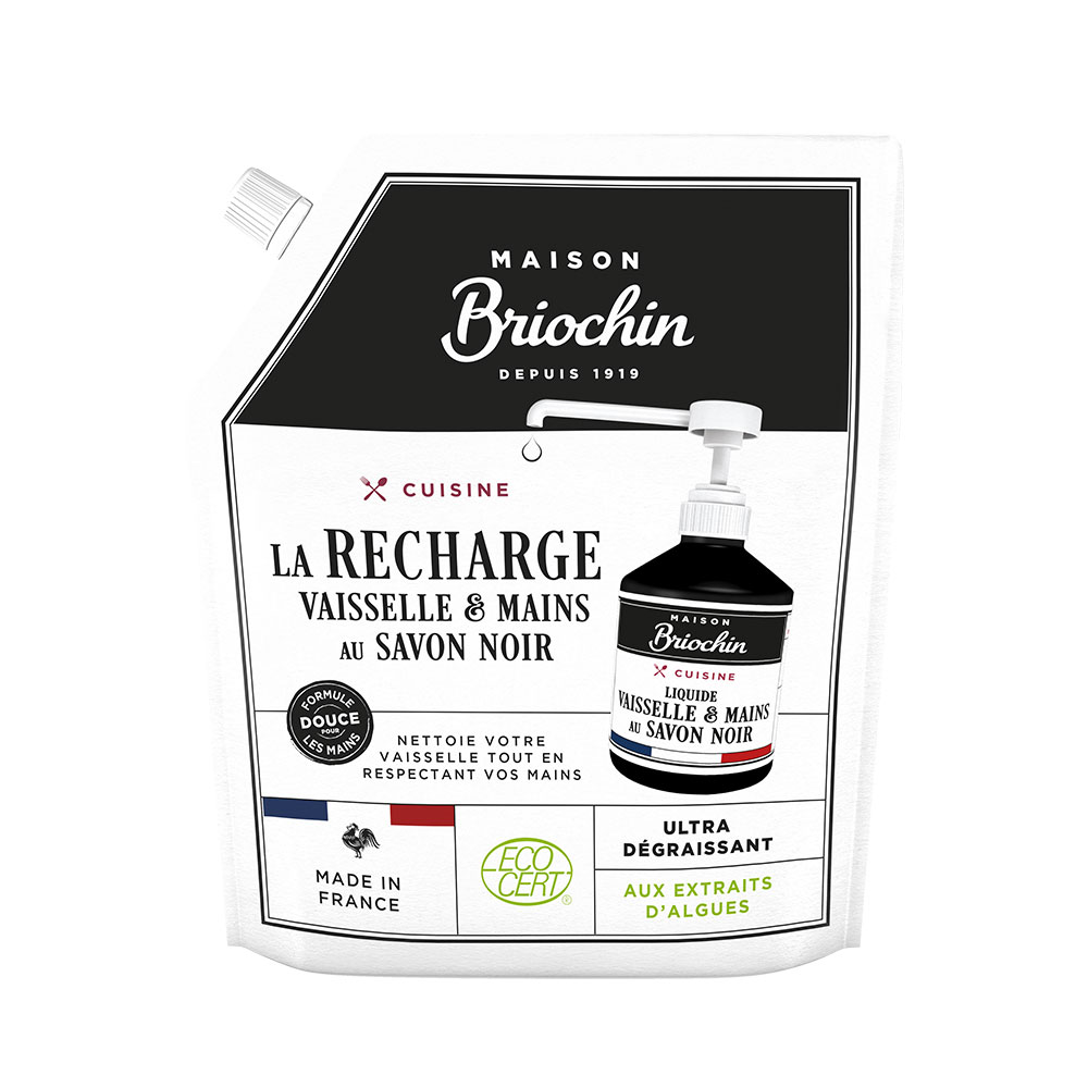 Briochin_LIQUIDE_Refill_900ml_AD 法國 Maison Briochin 黑牌碧歐馨 護手洗碗精 900ml 補充包