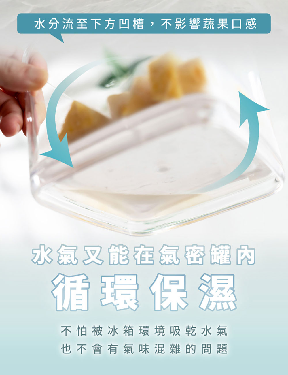 ANKOMN 旋轉瀝水氣密保鮮盒 1.5L