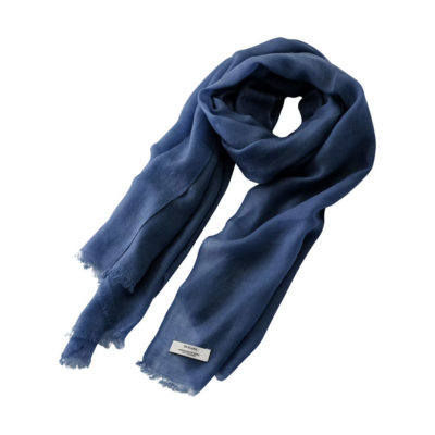 St. KARA 尼泊爾手工100%喀什米爾羊絨披肩圍巾 Refine 系列 - Dark Blue 深海藍