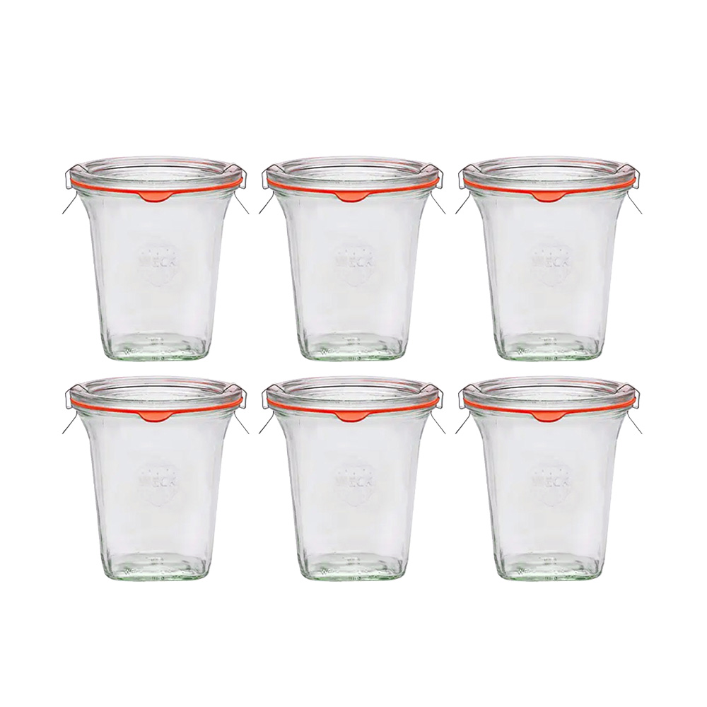 WECK_747x6_AD 德國 WECK 747 玻璃密封罐 Quadro Shape 545ml 單箱6入
