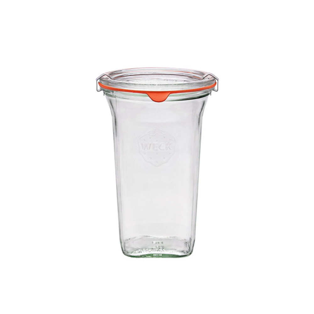 WECK_769_AD 德國 WECK 769 玻璃密封罐 (含密封圈+扣夾) Quadro Shape 795ml 單入