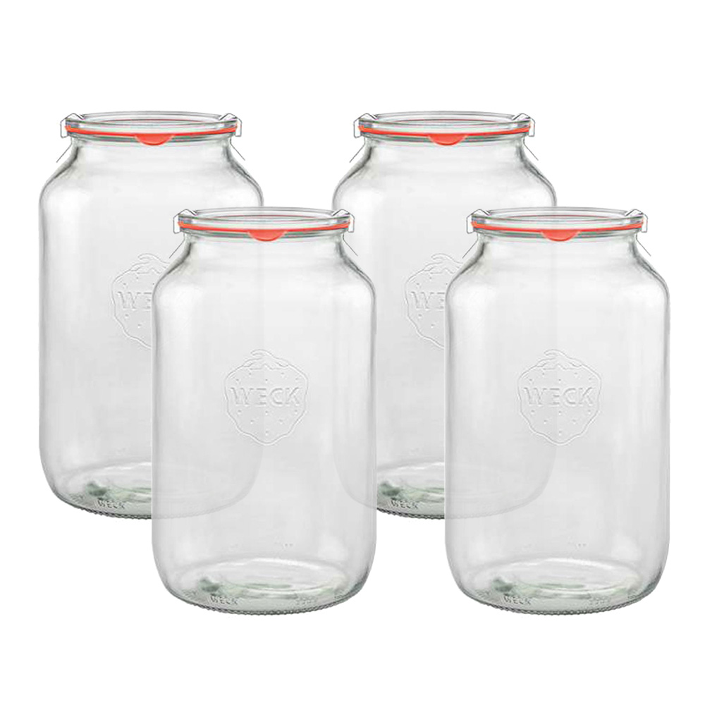 WECK_776x4_AD 德國 WECK 776 玻璃密封罐 Cylindrical Shape 3000ml 單箱4入