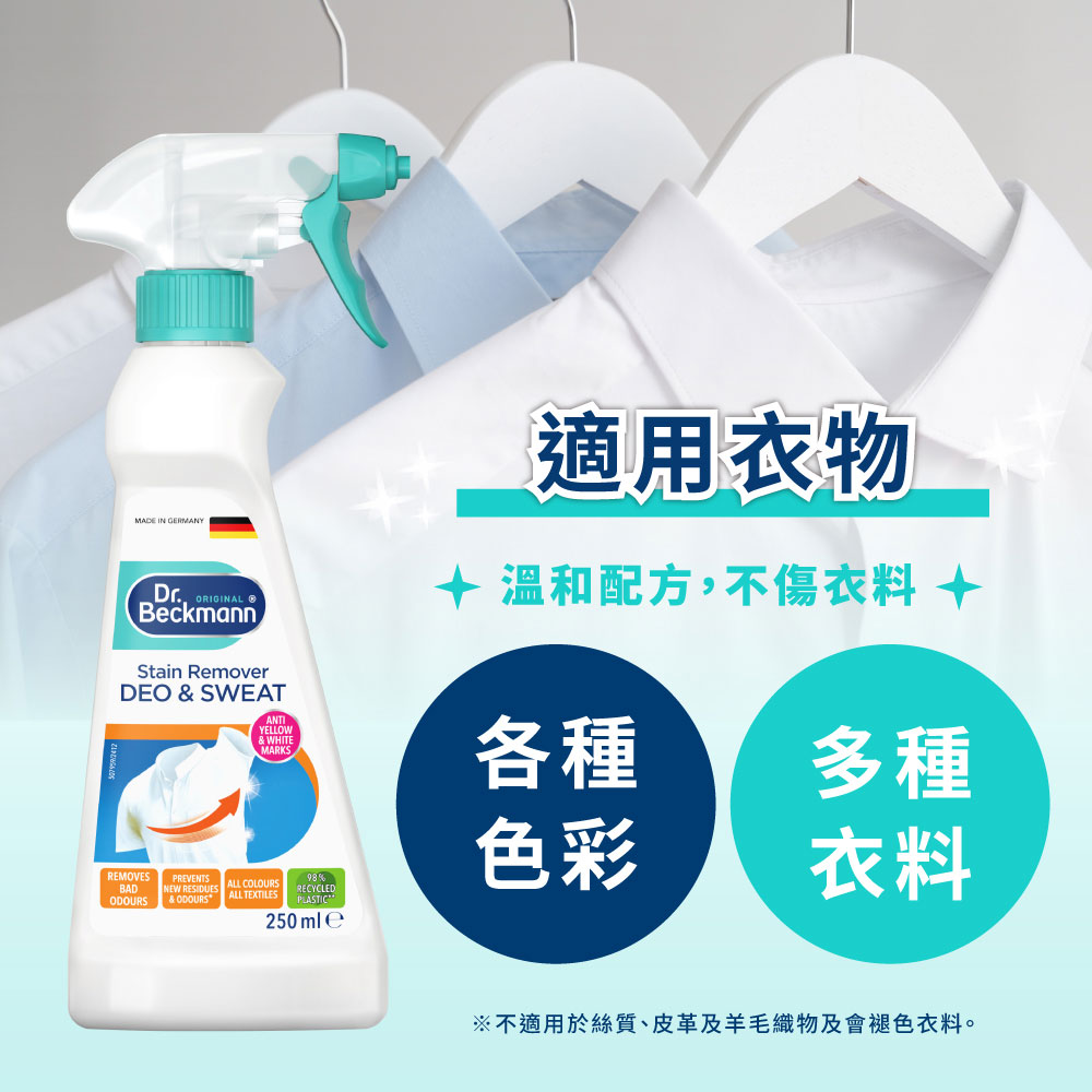 德國 Dr. Beckmann 貝克曼博士 除汗漬異味全效噴劑 250ml