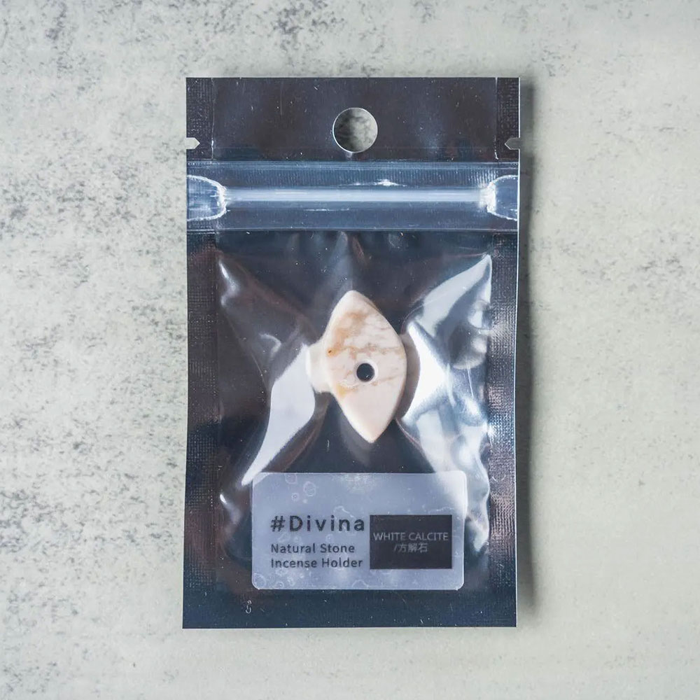 StoneIncenseHolder_IH0104_01 日本 Divina 天然礦石線香香立 (方解石)