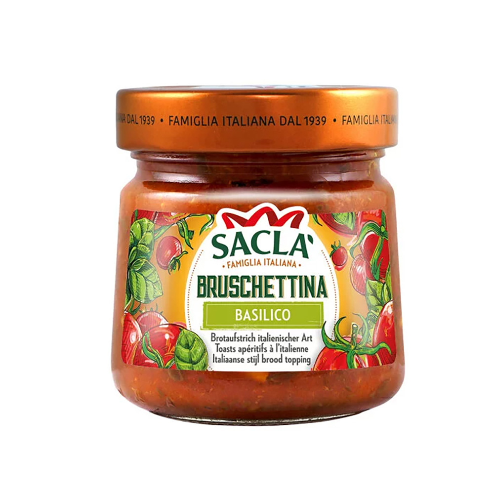 TaG_TomatoAndBasil_AD 義大利 Sacla 義式番茄羅勒麵包醬 190g